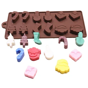 HY Christmas Silicone Molds for Baking Jelly Soap Candy Chocolate Mold