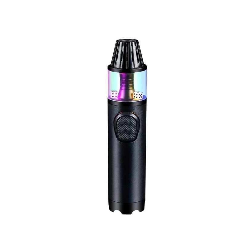 J0BON ZB-213-A Modern Dice with Rainbow Lamp Windproof Metal Direct Charge  Inflatable Cigarette Lighter Business Gifts Wholesale