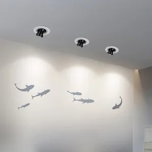 Modern Artistic LED Fish-Shaped Spotlight Creative Projection for Living Room Background Wall Corridor & Aisle Atmosphere Light
