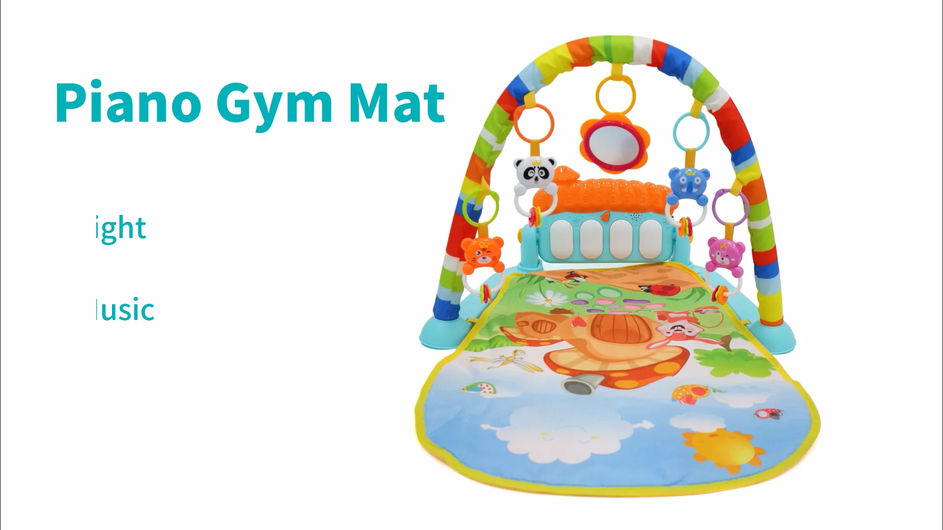 kidewan odm baby toys kick piano gym crawl play mat kids tummy