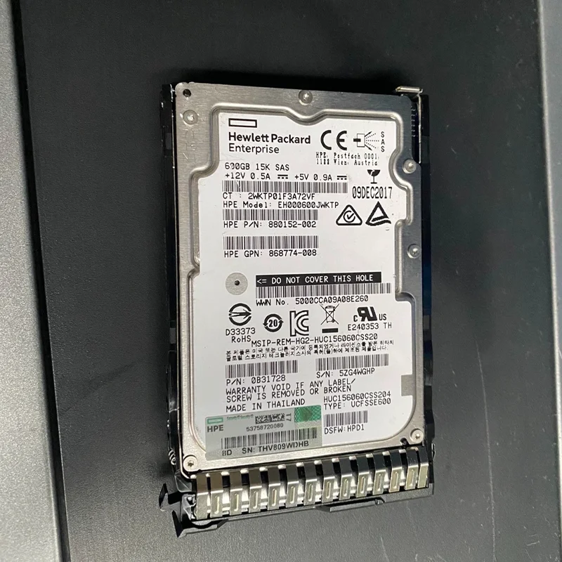HPE 600GB SAS 12G Enterprise 15K SFF Hard Drive - 870757-B21