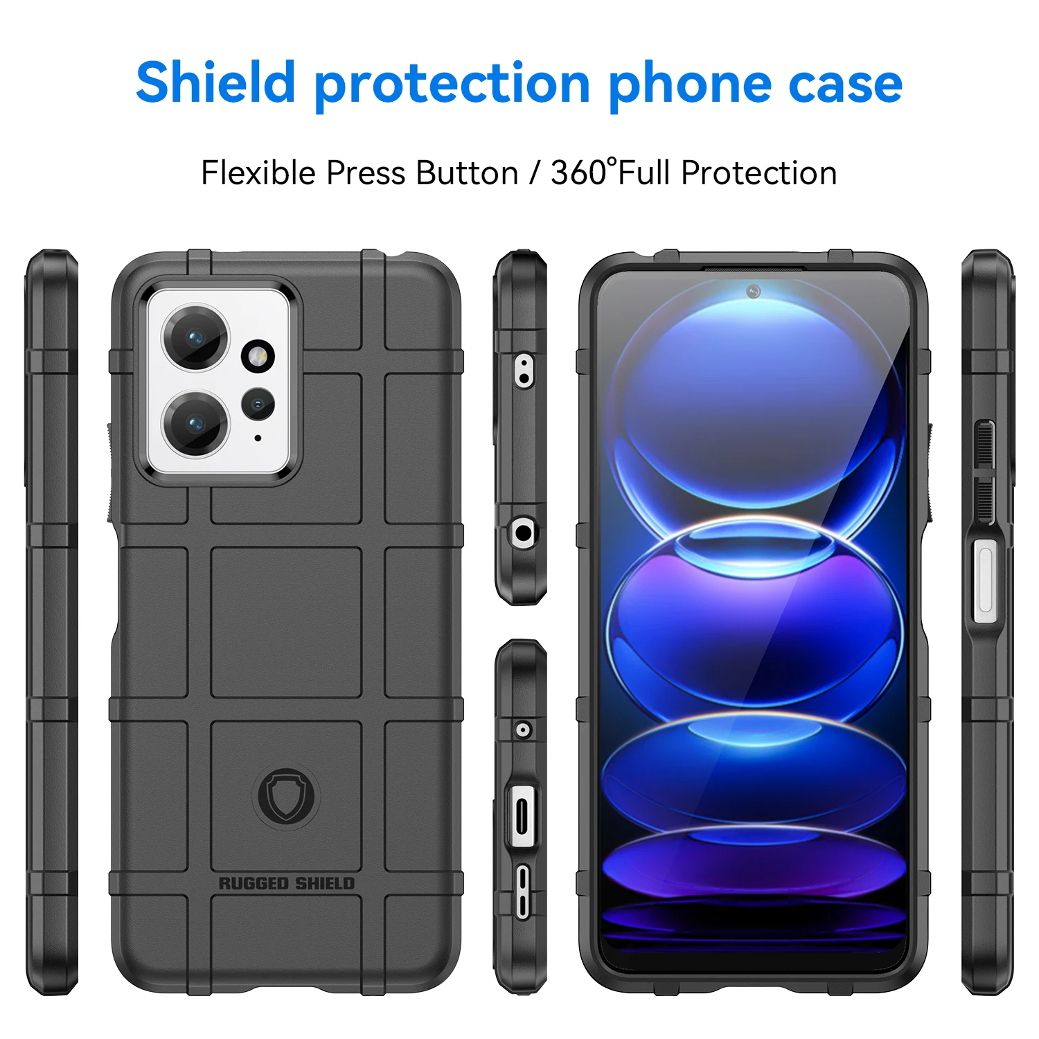 Rugged Shield for Redmi Note 12 4G case Shockproof Tpu Mobile case Cover for Redmi Note 14 PRo 5G