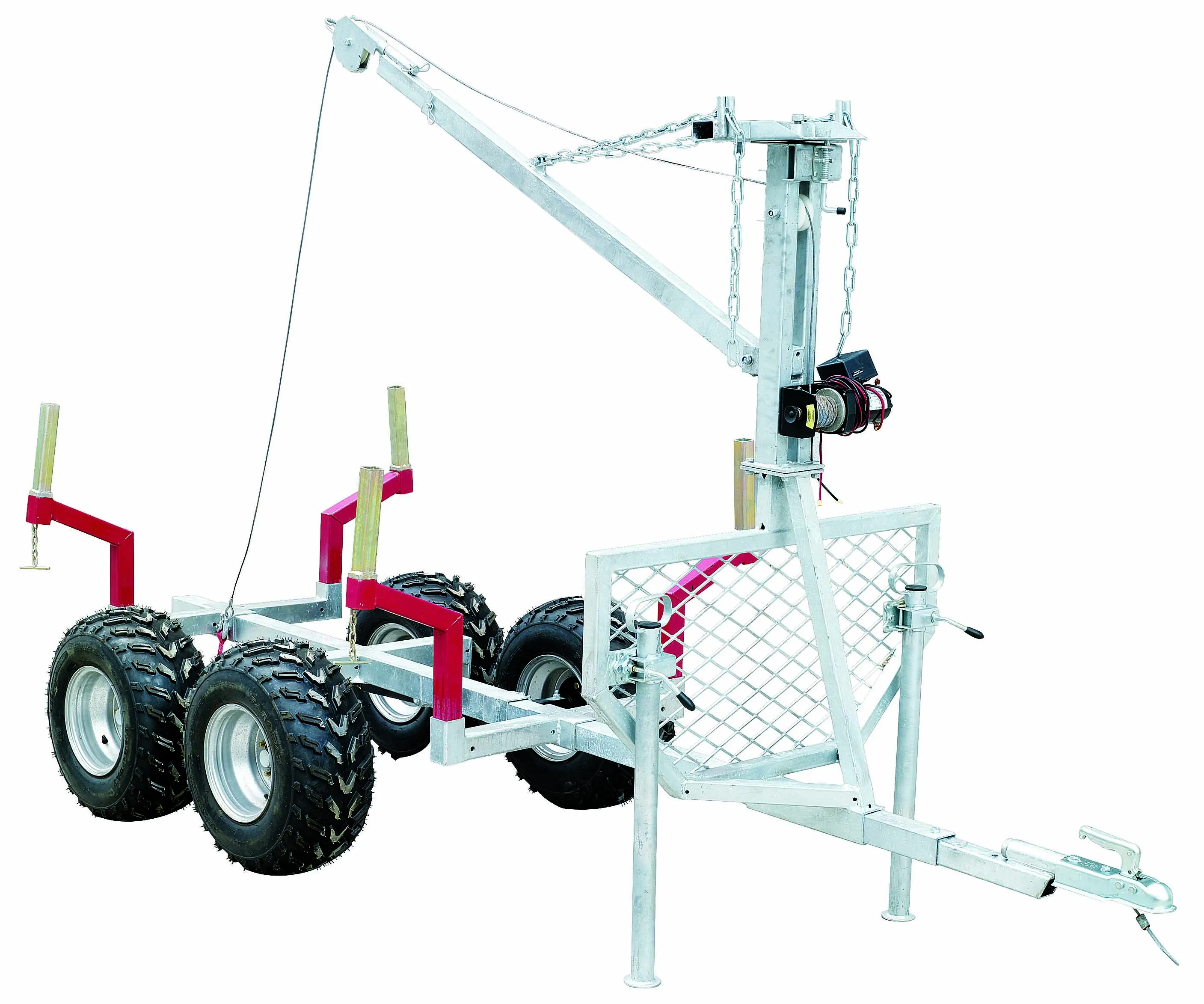 ATV лесной бревно с краном Atv деревянный прицеп