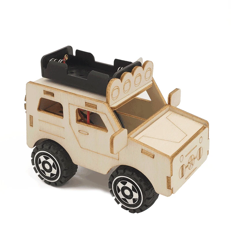 Solar Powered STEM Projects DIY 3D Puzzle Wooden Toy Truck Solar Car Kit Wooden DIY Science Toy for Kids