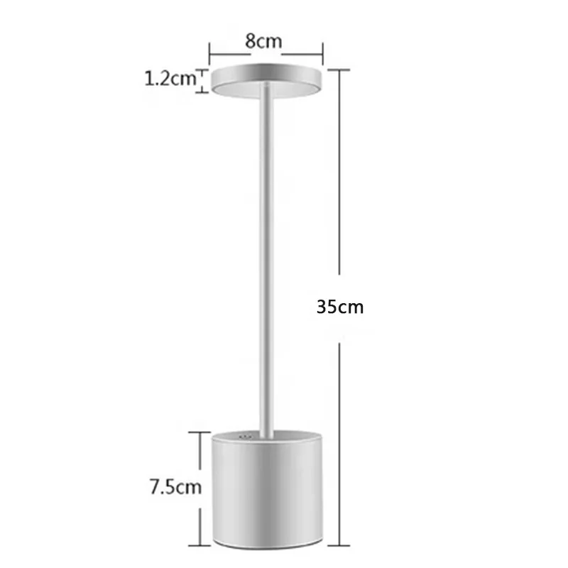 Lampe de bureau LED sans fil, lampe de bureau tactile rechargeable et étanche à intensité variable Lampe de bureau LED sans fil, lampe de bureau tactile rechargeable et étanche à intensité variable