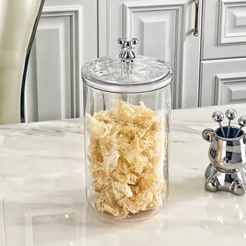 Clear Plastic Sealed Jar Dust and Moistureproof Storage Box for Coffee Beans Candy Food for Kitchen Use Factory Outlet