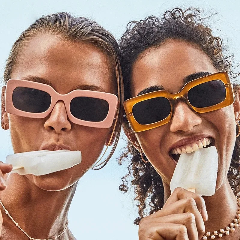 Moda Occhiali Occhiali Da Sole Donna Rettangolari Occhiali Da Sole