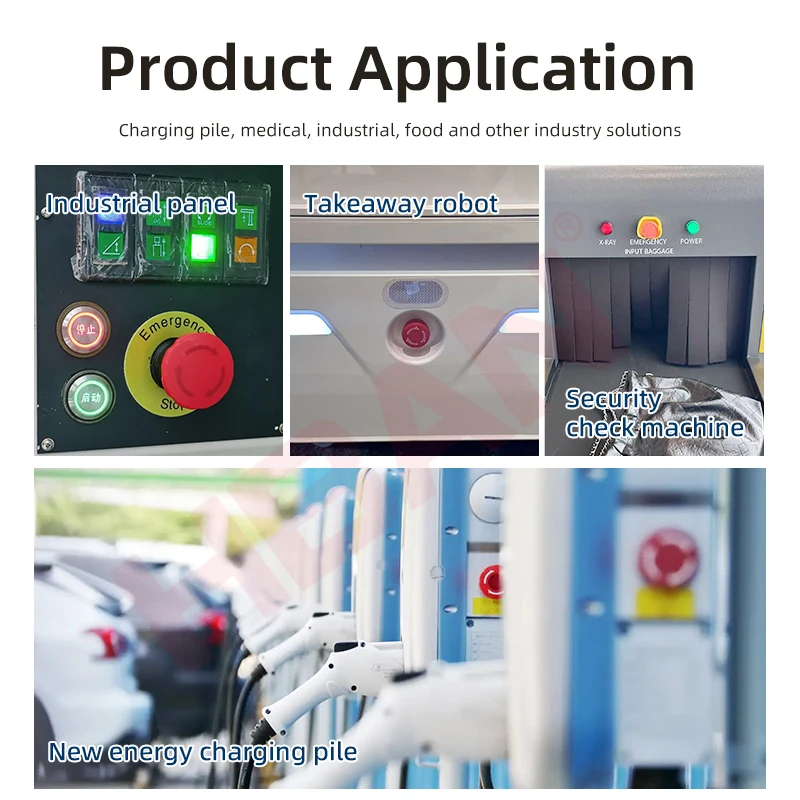 Push Switch Red Emergency Stop Button Installation Box Press Lock Rotary Resetting 22mm Waterproof Ip65