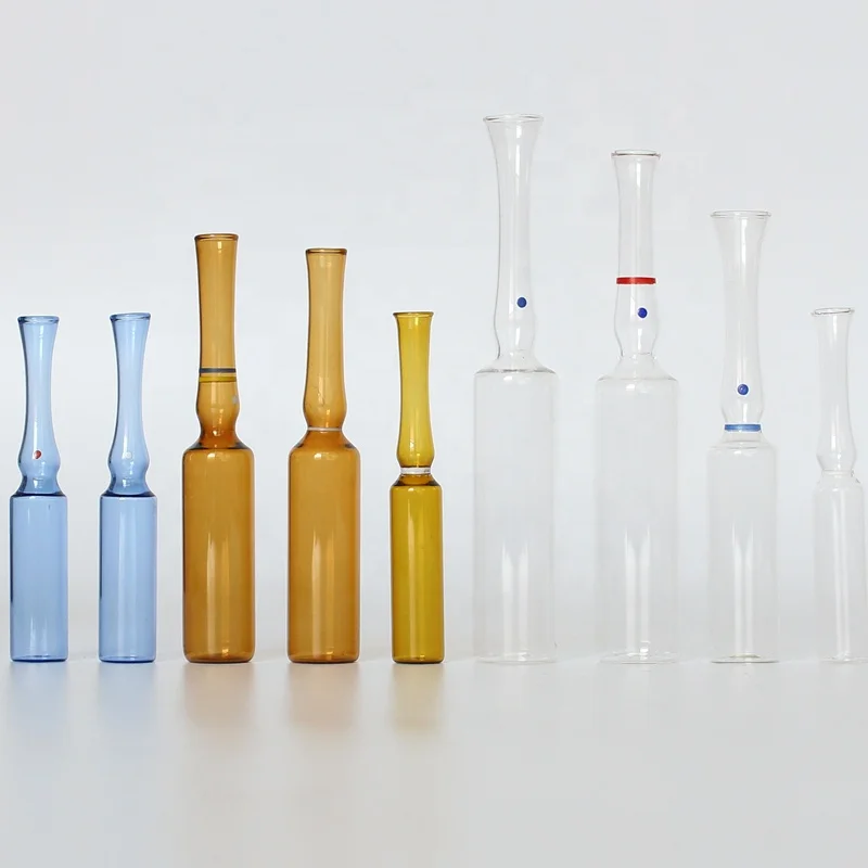 China Supplier Medicinel Amber Clear Bottle Use Glass Vial Ampoule Bottle