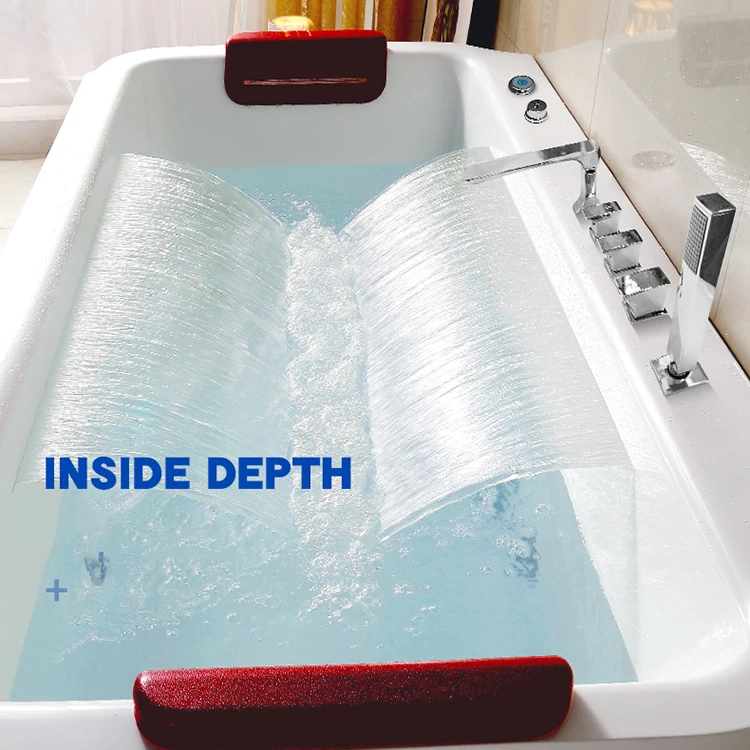 2 Person Shower Fibreglass Water Fall Heated Jetted Bath Tub With
