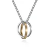 Anello+catena in oro rosa PL004 3mm * 60+5cm
