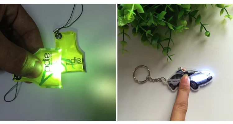 product-750-400 Wholesale Custom Led Keychain Laser Cut Plastic Keychain Pvc Led Reflective Clear Printed Anime Flashlight Promotional Keychains