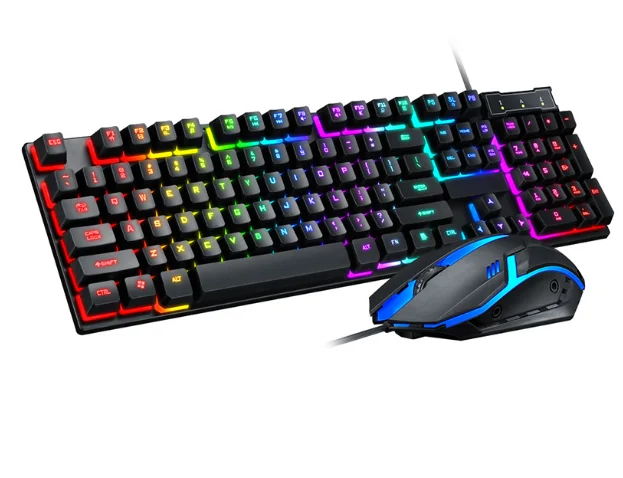 Gaming Keyboard Mouse Combos Wired Keyboard with Backlight Waterproof Computer Game Keyboards Gamer Gaming Mouse Set