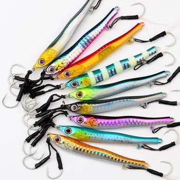30g 40g 60g 80g Offshore Jigging Lures Bass Luminous Fishing Low Metal Jigs with Assistant Hooks Japan Quality Jig Metal – Metal Jig – view 4