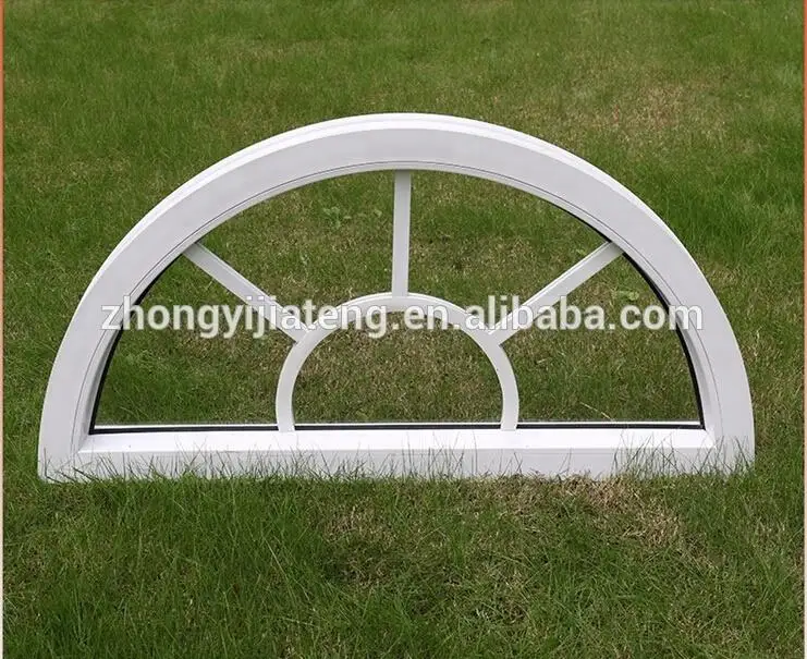 Grill Design PVC Half Circle windows Arch windows with Tempered Glass for French