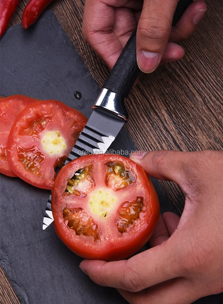 product premium gift knives 6 pcs stainless steel kitchen knife set with plastic handle chef knife peeler scissors for home restaurant-37