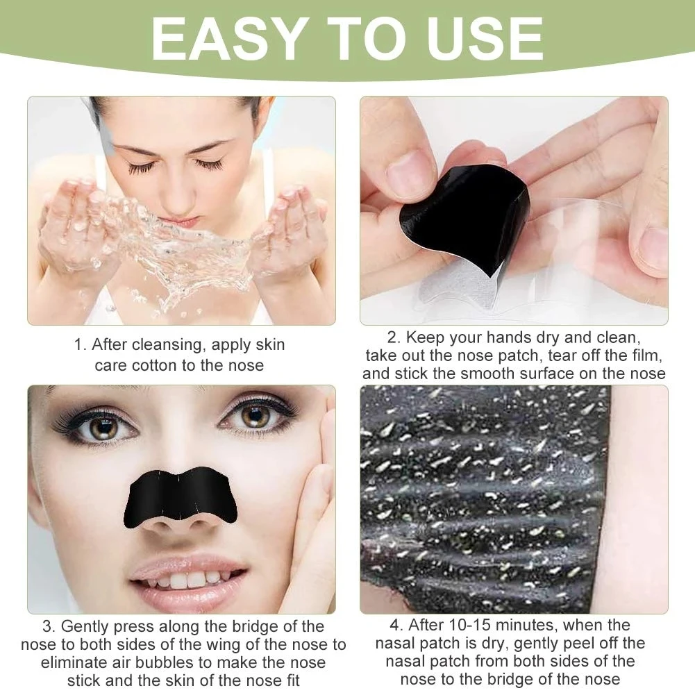 naso lacrima-off adesivo per la rimozione dei punti neri maschera per il trattamento  dell'acne punti neri pulitore naso poro profonda pulizia della striscia di  cura della pelle