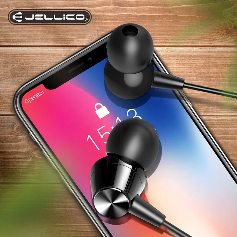 
 Jellico X4A 3.5mm In-Ear Flat Head Design Wire Control Stereo Earphones  