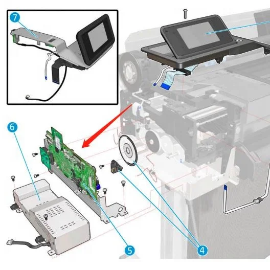 HP DesignJet T730/T830 Carriage Line Sensor Assembly Kit - CQ890-67001, Genuine HP