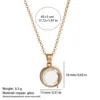 Collana con ciondolo a forma di scatola rotonda in vetro