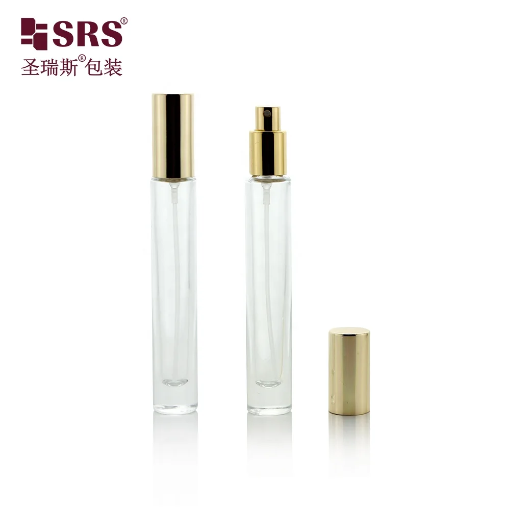 Thick Bottom 10ml Round Glass Perfume Skincare Packaging Bottle Empty Refillable Glass Spray Atomizer Bottle