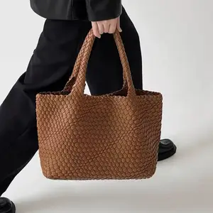 Personalized New Arrival Hot Selling Neoprene Woven Bag for Women Top Handle Ladies Shoulder Bag