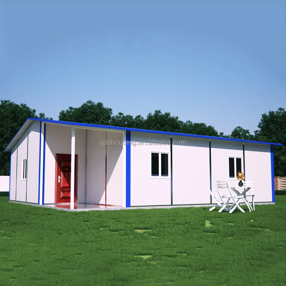 Luxe na Prefabricated na Modular na Bahay mula sa China na may Dalawang Kuwarto, Sandwich Panel na Prefab na Carport