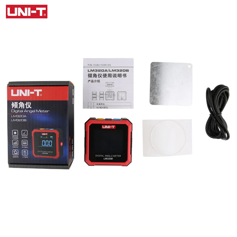 UNI-T LM320A Four-side magnets Angle Meter Digital Protractor Magnetic Inclinometer Angle Tester Bevel Box Measuring Tools
