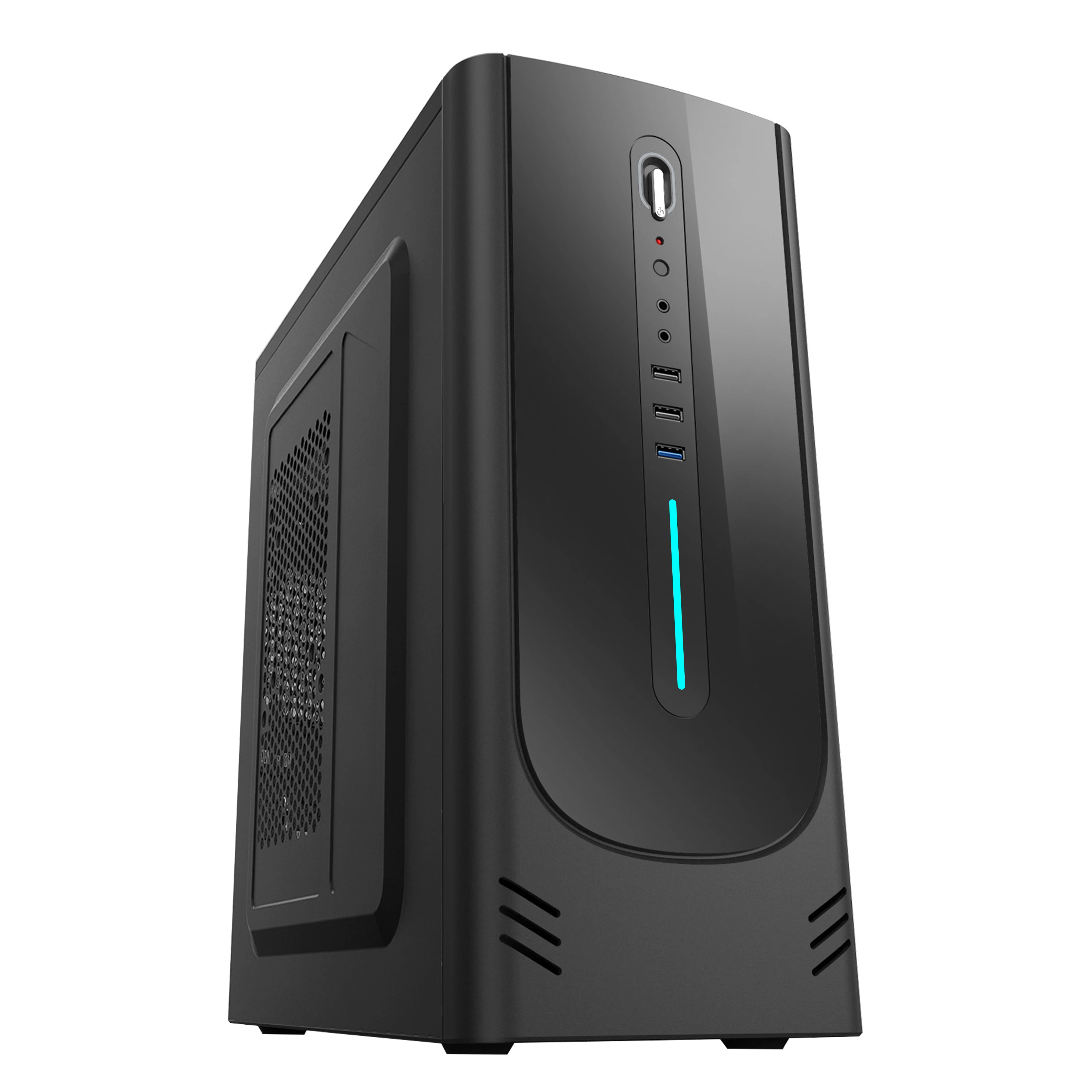 Bulk Atx Pc with Power Supply Fan Plexiglass Horizontal Cooled Cpu Cabinet Computer Case Pc Chassis