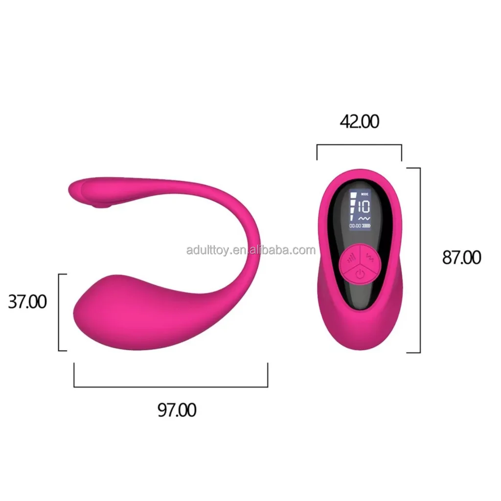 Full Liquid Silicone Waterproof Digital Controlled Product U Type Vibrator Wireless Remote