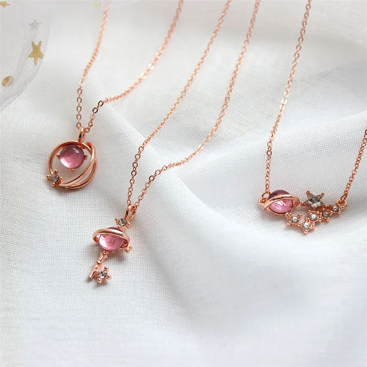 Sp Cute Animal Crystal Pendant Necklace 