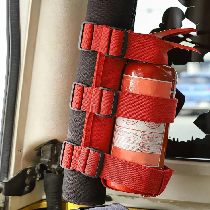 Buy Voodonala For Jeep Roll Bar Fire Extinguisher Holder 2.5-3LB Adjustable Strap Bracket For 1965 2022 Jeep Wrangler Tj Cj Yj Jk Jku Jl Jlu Jt Red 1 Pc