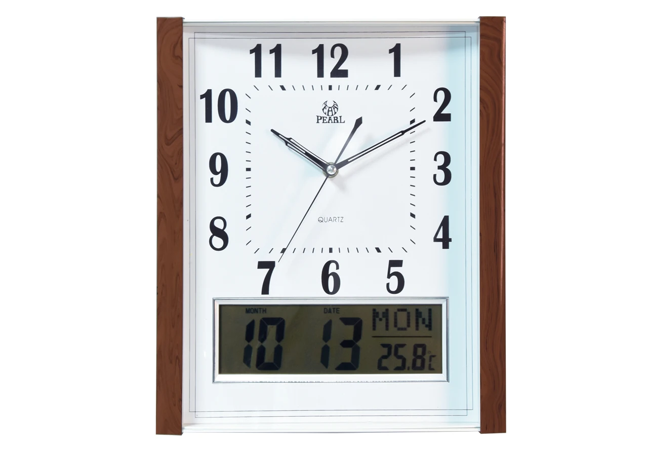 Guangdong Hot Sell Battery Controlled Lcd Display Wall Clock With Guangdong Hot Sell Battery Controlled Lcd Display Wall Clock With