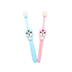 Baby Cute tiger Shaped Toothbrush Super Soft 10000 Filaments Child Tooth Brush 3-12 Years OEM Brand