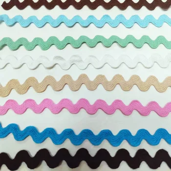 Multiple Colors Available Rick Rack Trim 7mm Width 26color Cotton Cord Baby Ric Rac Trim Pastel