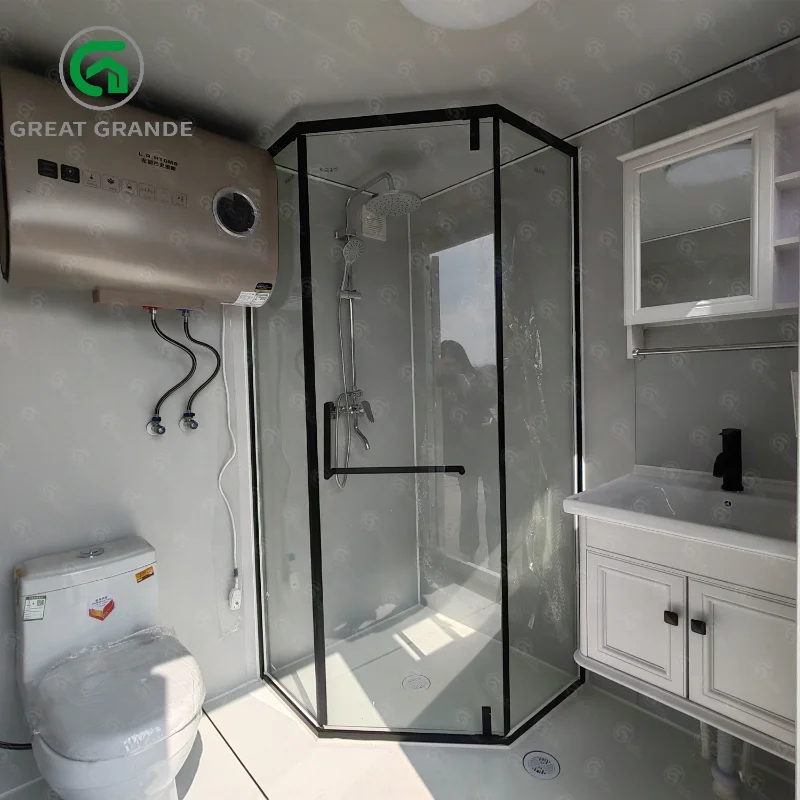 20ft Movable Temporary Container House with Newest Des Commercial Container House Remorque Prefab Home Modern Police Station