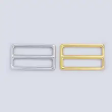 Wholesale High Quality Bag Hardware Rectangle Ring Buckles For Bag Adjustable Gold Slide Buckles