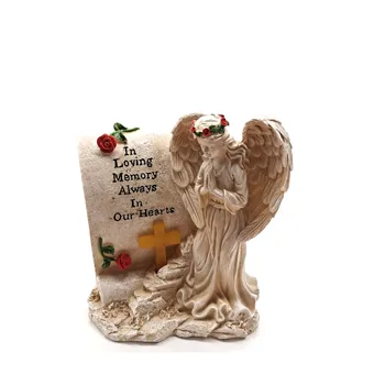 Garden Angel Statue Sympathy Gift with Solar Led Light in Memory of Loved One Memorial Gifts