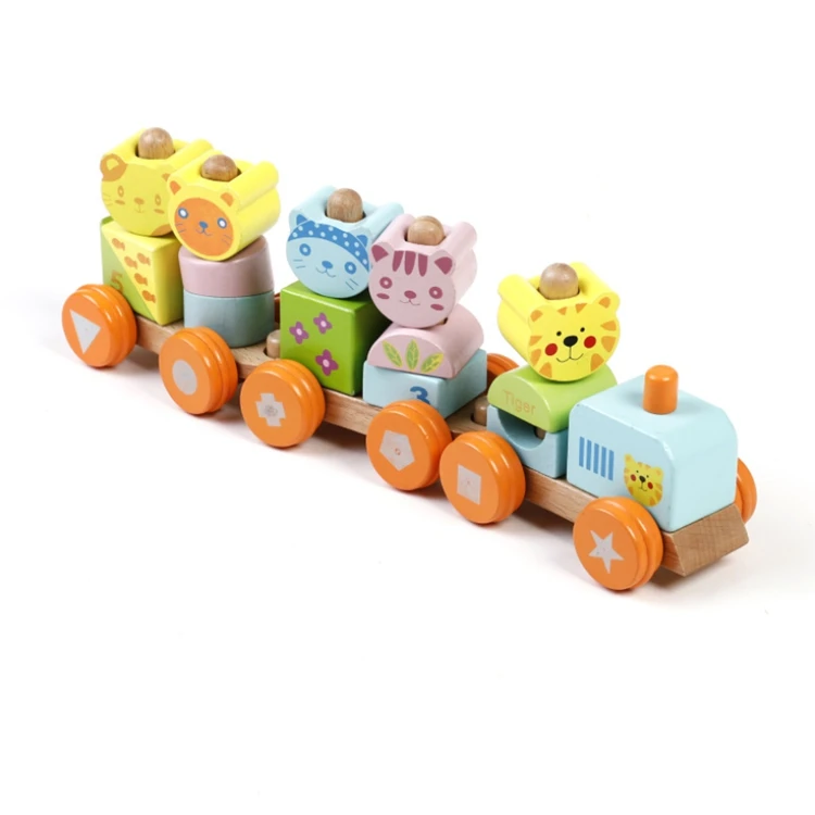 wooden pull train