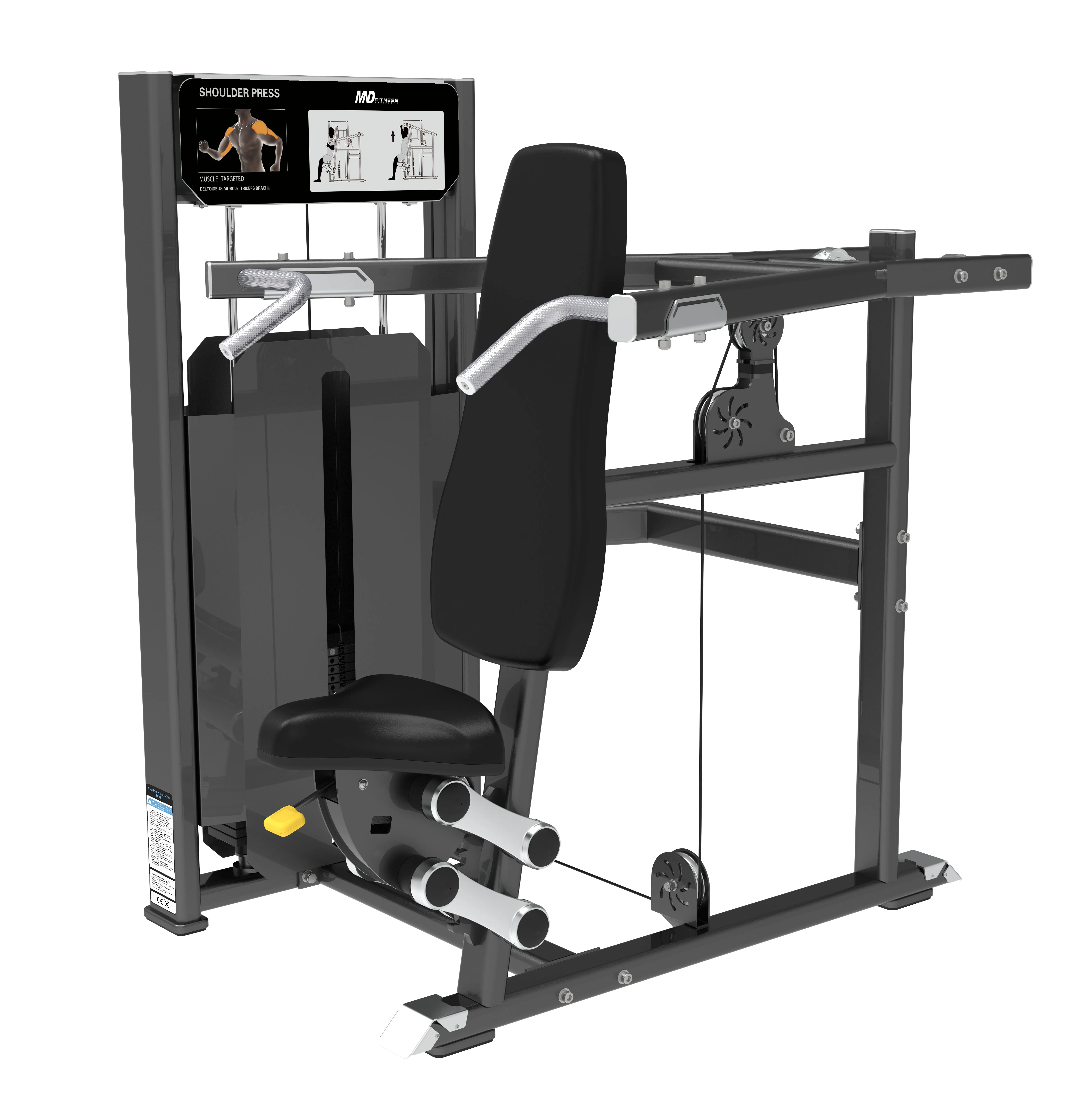 Fitness Bodybuilding Steel Seated Shoulder Press Machine for Legs-Commercial Use Gym Equipment with 160kg Weight Stack