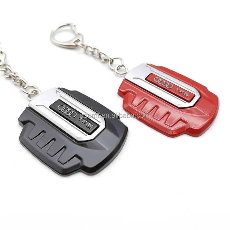 Car Engine Hood Keychain Zinc Alloy Keyring Engine Cover Key Chain For