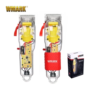 WMARK NG-108 7300RPM プロ仕様 全透明 USB充電式 ヘアクリッパー