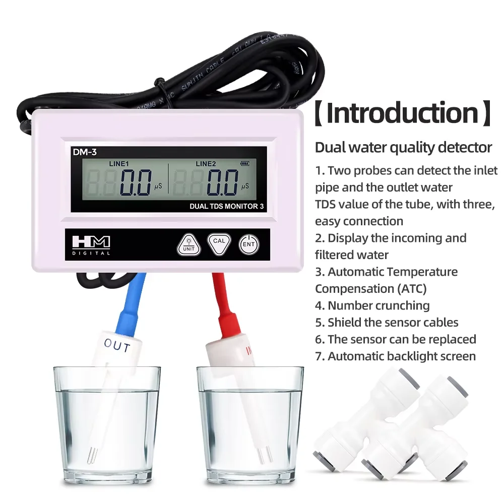 New Arrivals HM DM3 Dual TDS Meter - Water Quality Tester for
