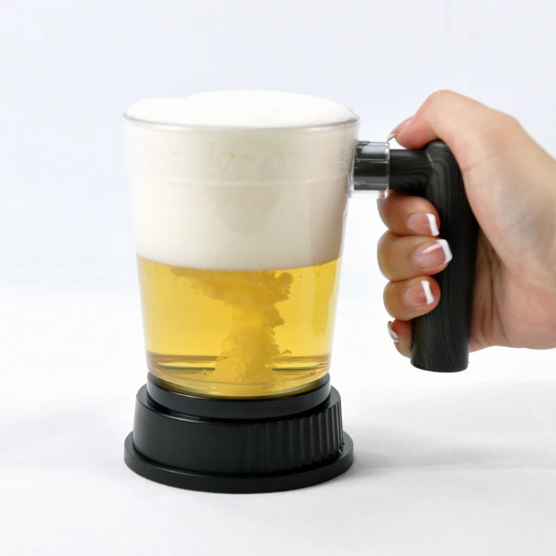 Portable Ultrasonic Beer Foam Maker Cup Beer Server Dispenser No Limit on Canned or Bottle Beer Size Ideal for Gift Happy Hours
