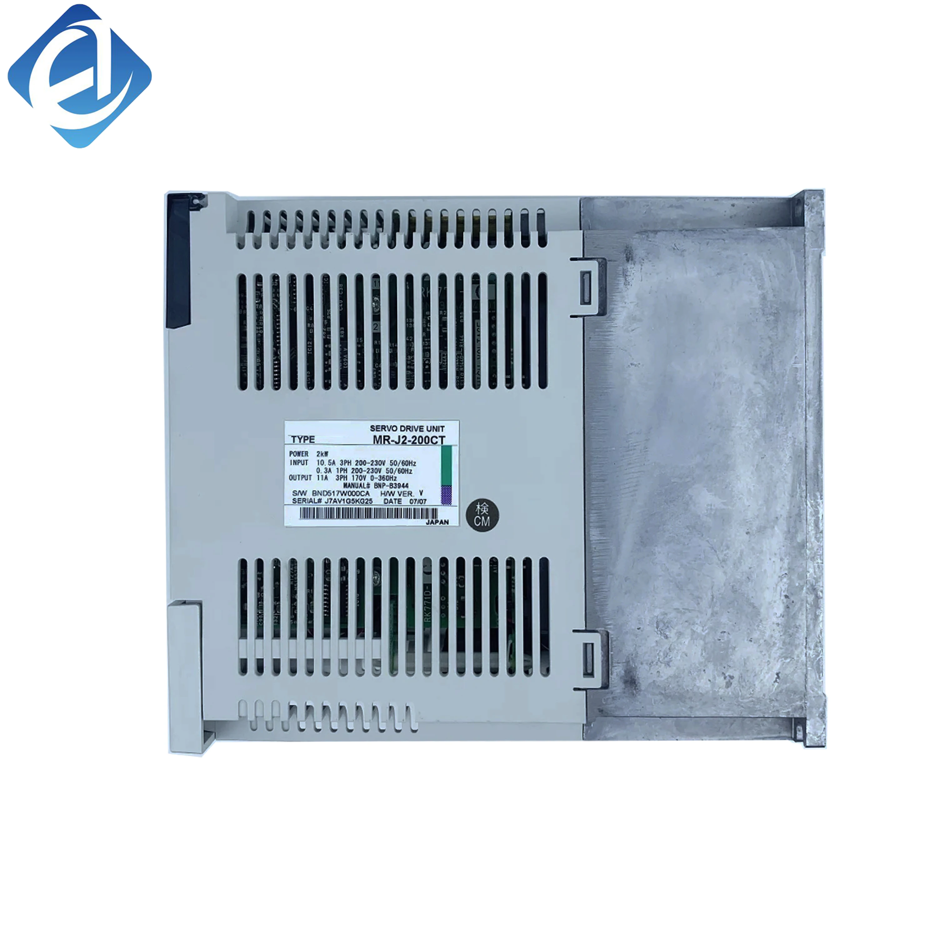नया मूल MR-J2-200CT MR‑J2 श्रृंखला सर्वो ड्राइव यूनिट, 2000W शक्ति रेटिंग, समर्पित CT‑प्रकार भिन्नता, उच्च-परिशुद्धता गति और स्थिति नियंत्रण