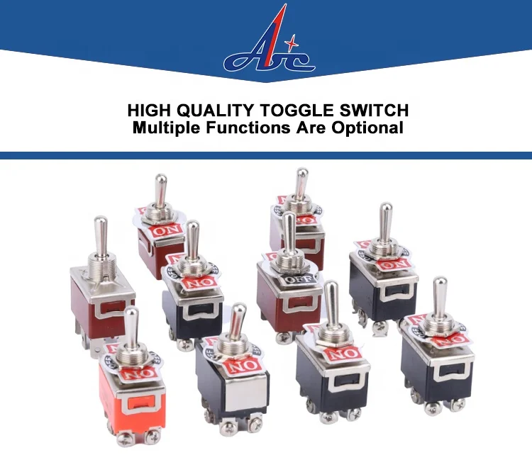 3 Position on OFF on Self Lock 3PDT 9 Pin Toggle Switch With Waterproof Rubber Cover