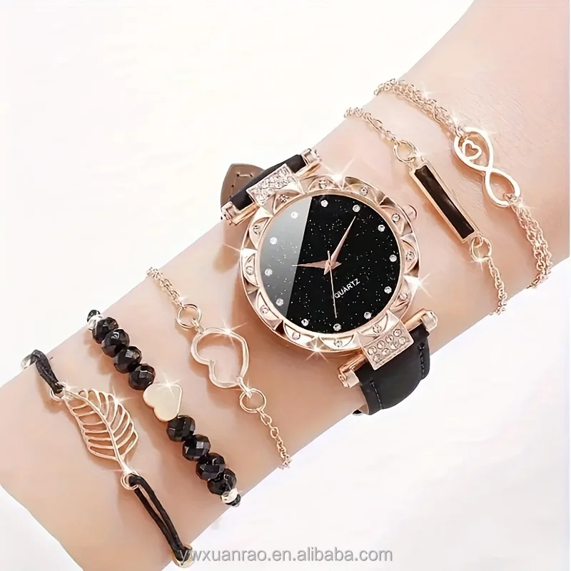 6132 New Women's Watch Starry Dial Fashion Quartz Watch Elegant ...