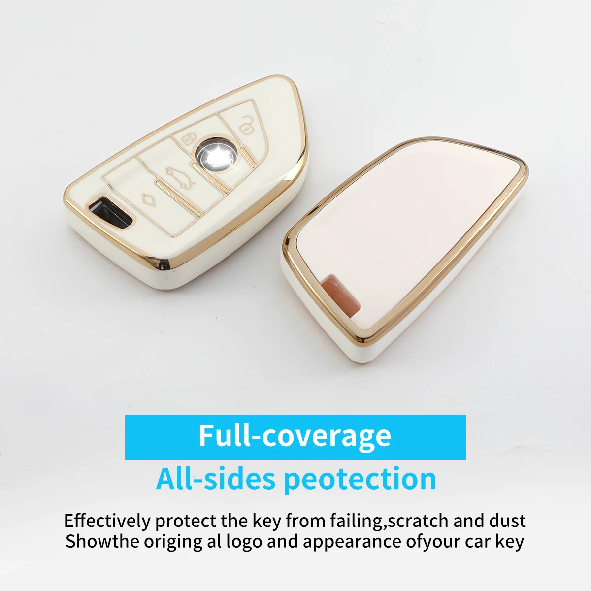 Factory direct Wholesale TPU Golden line  Solft Car Key Cover for BMW X1 X3 X5 X6 X7  5 6 7 Series