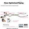 Raw/brushed/polished valved catback with tips