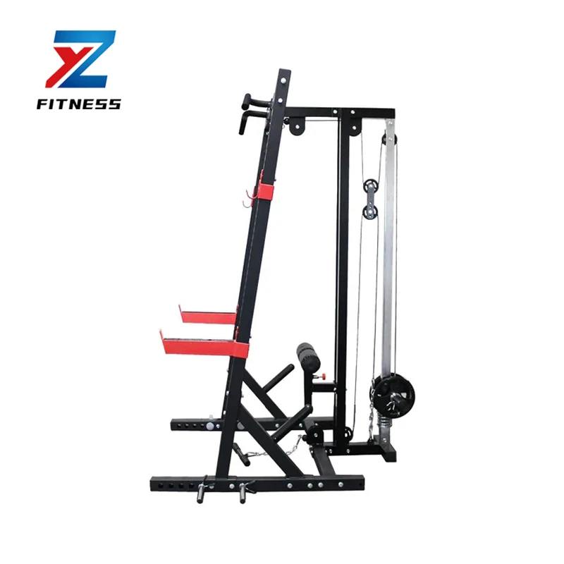ZYFIT Lat Pull Down System and Low Row Attachment Multi Function Gym Rack Power Rack for Fitness